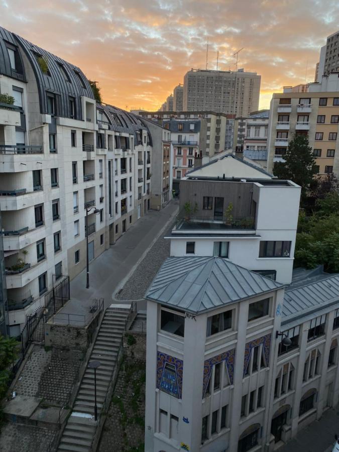 Appartement Buttes Chaumont Paris Exterior foto